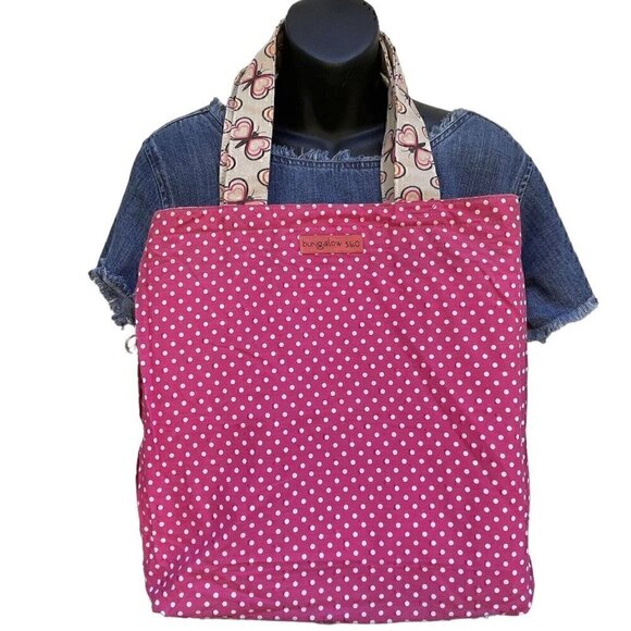 Bungalow 360 Butterflies Reversible Canvas Tote Bag Multicolor Women’s Large Bag - Picture 4 of 9